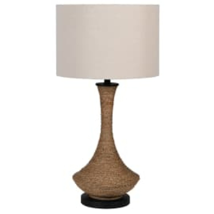 UTL082 NAT ROPE T.LAMP W/SHADE