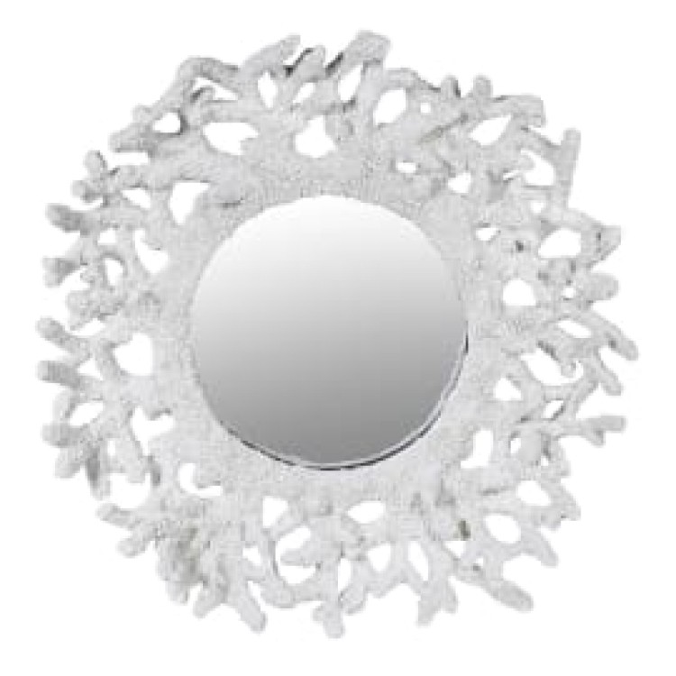 WH FAUX CORAL WALL MIRROR