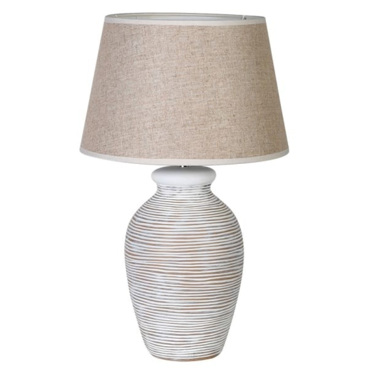 white was lamp with shade